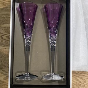 Vera Wang Duchesse Encore Lavender Crystal Toasting Flutes (Set of 2)